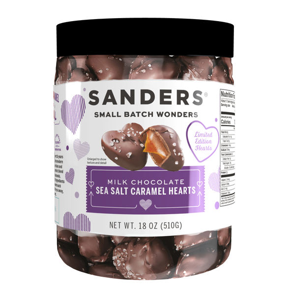 Milk Chocolate Sea Salt Caramel Hearts Tub