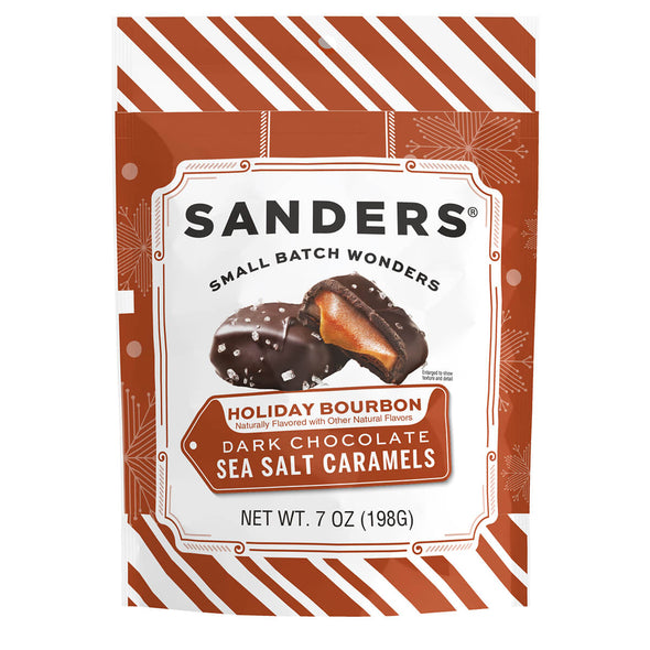 Dark Chocolate Sea Salt Holiday Bourbon Caramel Pouch