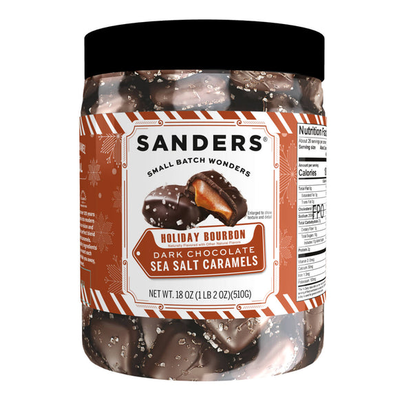 Dark Chocolate Bourbon Flavored Sea Salt Caramel Tub