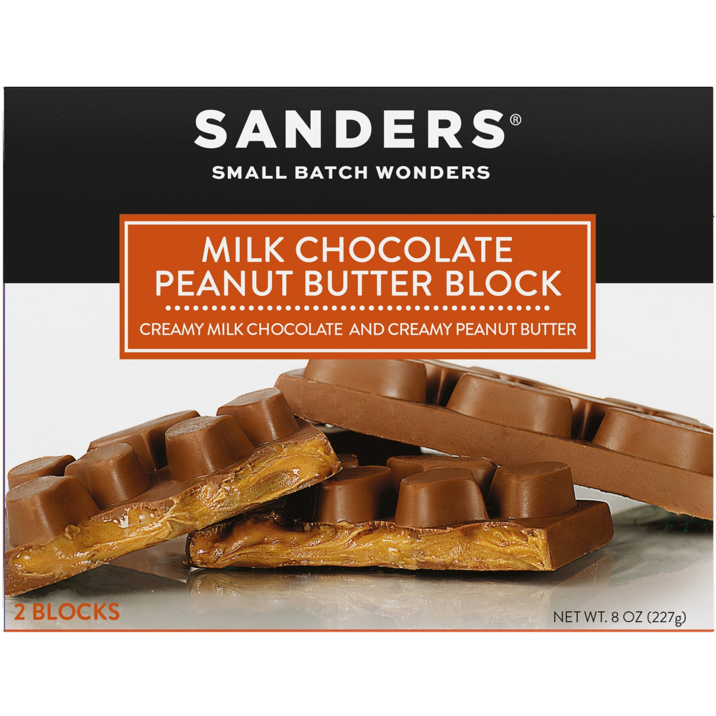 Milk Chocolate Peanut Butter Block 8 oz. – Sanders Candy