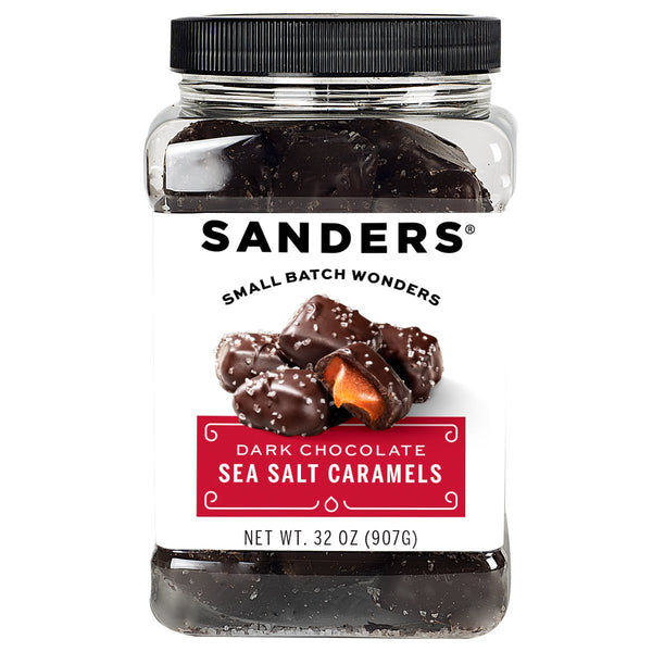 Dark Chocolate Sea Salt Caramels 7 oz. – Sanders Candy