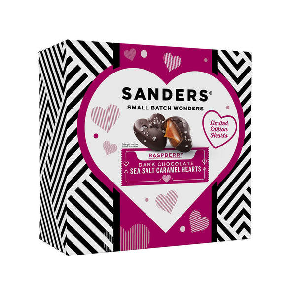 Dark Chocolate Raspberry Sea Salt Caramel Hearts Gift Box