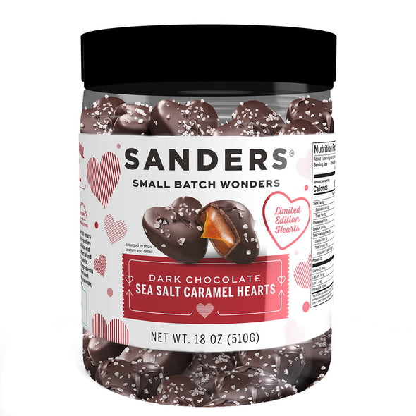 Dark Chocolate Sea Salt Caramel Hearts Tub